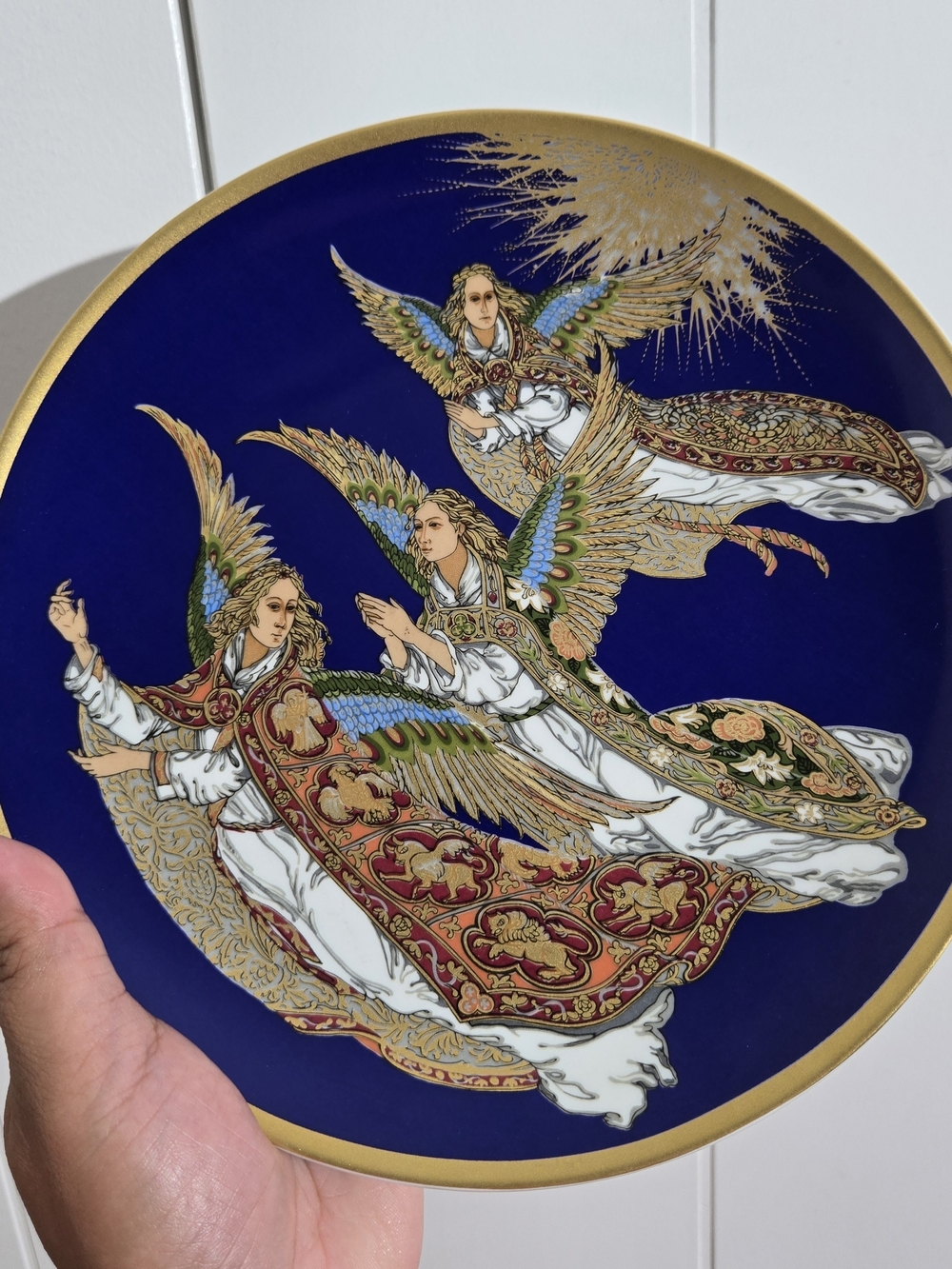 Vintage German porcelain collector's plate "The Angels"